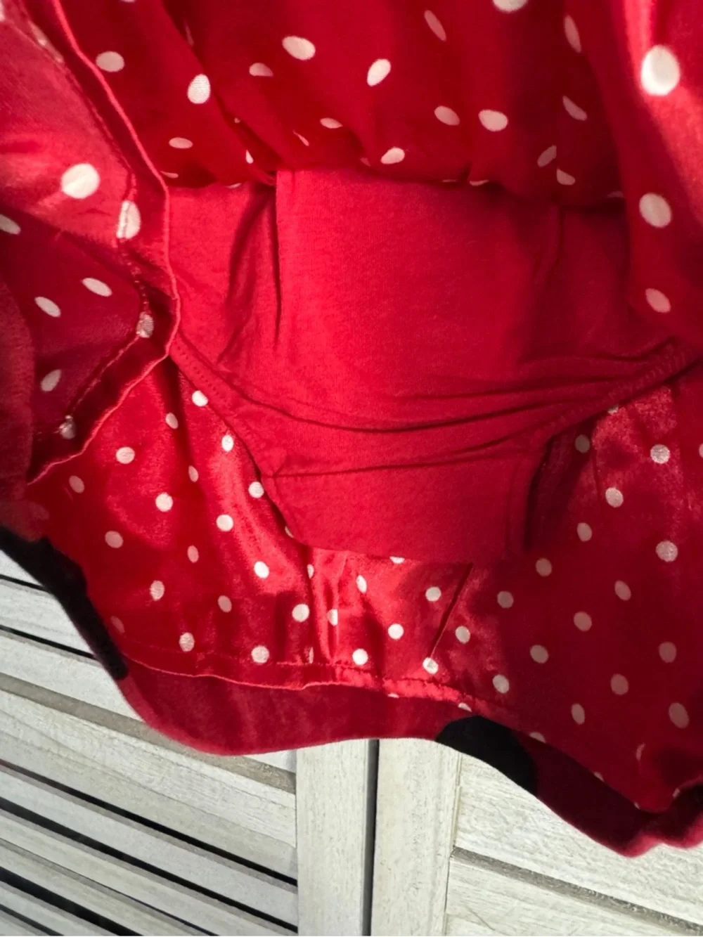 The Children's Place Red Skirt with Black Polka Dots 24 Months Ladybug Velvet